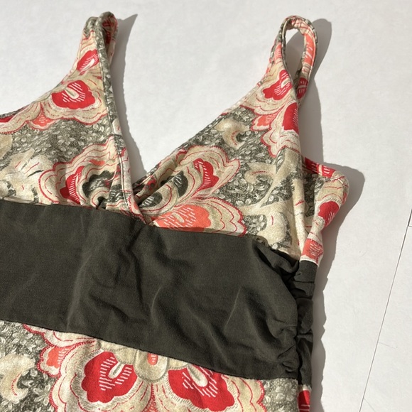 patagonia Organic Cotton Margot Sleeveless Green/Pink Floral Dress Size Medium - Picture 4 of 9